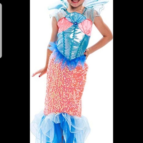 New! Girls Mermaid costume! Small 4-6 - Picture 2 of 8